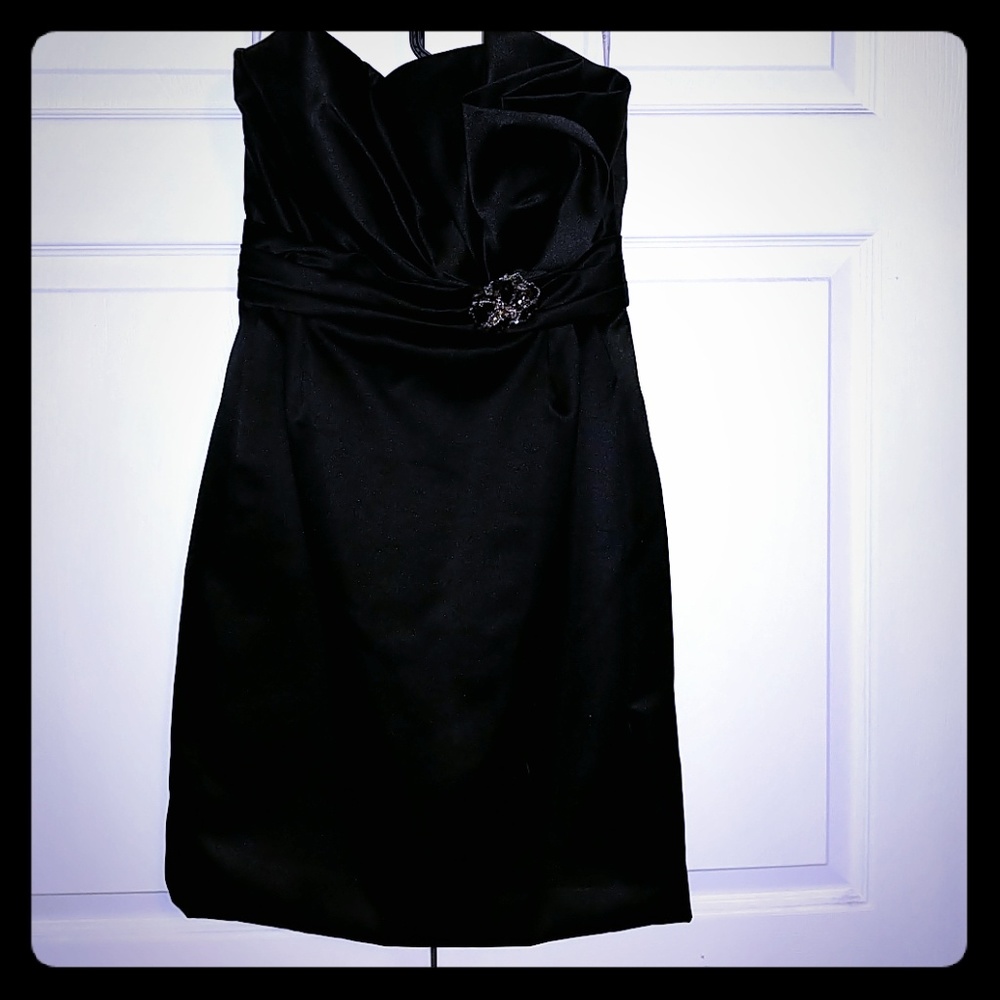 Black satin Cocktail dress